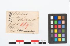 Etikett zu Bronzeknotenarmreif (NHMW-PRAE-025706)